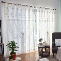 [지나송]샤를 웨딩스타일 암막커튼 중형(360×230cm)