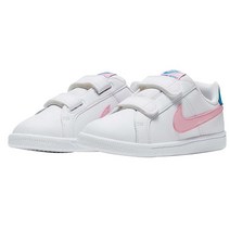 나이키 키즈 코트 로얄 찍찍이 벨크로 데일리 스니커즈 운동화 833536-110