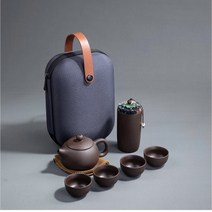 중국 주전자 다기세트 휴대용 찻잔 선물 다도 잣잔, 1세트