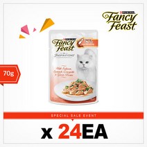 팬시피스트 인스퍼레이션 고양이파우치 연어 70G 24팩, 단품