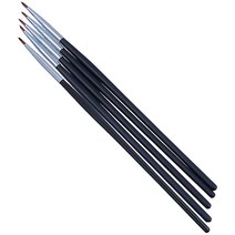 Lurrose 5 PCS Iliner 브러쉬 소녀 슈퍼 마이크로 곡선 눈 라이너 브러시 테이퍼 브러시 키즈 도구 액체 Iliner 및 젤 아이 라이너