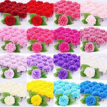 비누꽃 고급 카네이션(50송이) 18color 박스 할인가 용돈박스만들기 비누카네이션꽃바구니 diy, 2.빨강