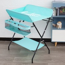 기저귀 교환대 갈이대 신생아용 접이식 기저귀 테이블 베이비 케어 아기 터치 변경, 04 Blue-Std