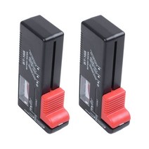 빅딜 범용 배터리 검사기 테스터 AA C D 9V 1.5V 단추 셀 2X BT168, 01 블랙