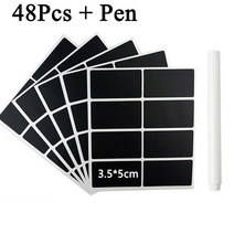 라벨스티커 라벨지 30 개/갑/팩 칠판 스티커 주방 화장품 개/대 냉장고 라벨, 15 48Pcs Pen D