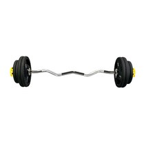 헬스프라자 중량컬바세트 이지바 우레탄 중량원판 바벨컬 38kg 세트, 락조마구리 블랙+추가 중량원판 2.5kg*2개