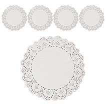 파티쇼 도일리페이퍼 원형 16.5cm 100p, 화이트톤, 5개