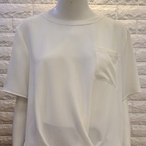 이엔씨 이엔씨 폴리소재 밑단 꼬임 블라우스ENBA12563OA