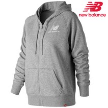 뉴발란스 후드 집업 자켓 에센셜 풀 집 후디 그레이 WJ91524-AG