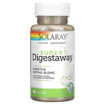 1+1 솔라레이 Super Digestaway 소화 효소 혼합물 90베지캡슐, 1개, 기본