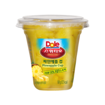 Dole 컵과일 후룻컵 198gx6개 파인애플컵 간편간식 디저트 슬라이스과일 무배, 파인애플 1팩(6입)