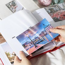 여행 기차표 사진정리용 빈티지 포토앨범, 리브리움 사진앨범 레드
