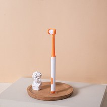 잇몸칫솔 3 면 칫솔 아기 구강 건강 관리 미끄럼 방지 핸들 어린이 360 깨끗한 치아 브러시 치과 치료 3-12Y, [04] 주황색