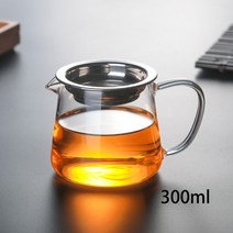 차탕기 무선포트 접이식전기포트 내열 투명 유리 차 주전자 페어 컵 차 하이 수제 쿵푸 차 컵 teaset gong, 04 300ml D