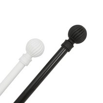 [천삼백케이] [바이지미] 25mm 모던라운드 커튼봉 12자(260-360cm), 화이트