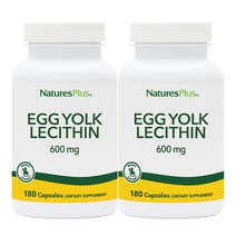 네이처스플러스 난황 레시틴 계란 노른자 600mg 180캡슐 2개