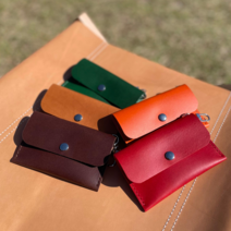 무디페블 반려견 똥츄 가죽 케이스, 오렌지+생분해봉투1롤