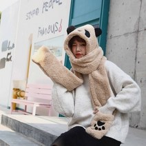록신 편안한 스카프 따뜻한 귀여운 팬더 만화 머플러