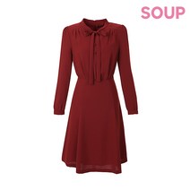 [SOUP] [숲] 리본넥 셔링 플레어 원피스(SV9OPC9)