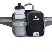 웨이스트 허리 벨트 백 가방 러닝 스포츠 등산 물병 운동 보틀 힙색 힙쌕 파우치, 블랙