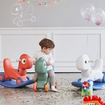 우리아이 첫 흔들말 베네베네 공룡 실내흔들말 붕붕카 장난감 붕붕이 실내자동차, 레드