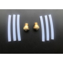 FlashForge Finder 3D 프린터 수리 부품 노즐 2개 및 테프론 튜브 6개