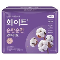 [인기상품] 화이트 순한순면 오버나이트 12P, 4개