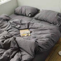 홑이불세트 이불 침구 세트 바둑판 싱글 퀸 사이즈 플랫 시트 Duvet 커버 Pillowcase 침대, [01] 평면 침대 시트, [04] Queen 4pcs, [14] 016