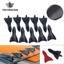 10PCS 탄소 섬유 디자인 찾고 컬러 소용돌이 발전기 유연한 PP EVO-STYLE 지붕 상어 지느러미 스포일러 윙 키트 유니버설