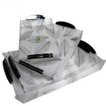 SLL880471부산아크릴 한지 아크릴 손잡이 쟁반 (대) 나뭇잎 트레이 과일, 단일옵션