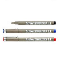 아트라인 낙서 드로잉 제도 캘리그라피펜 5자루, 0.3mm 블루 5자루