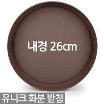유니크 원형 화분 받침 - 화분받침 받침대 물받침 화분받침대 플라스틱받침 동그라미화분받침 원형화분받침 플라스틱화분받침, 06_한성_유니크원형받침(대)_브라운