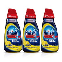 피니시 식기세척기용 액상세제 레몬젤 1L, 3개