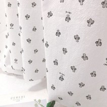 원단싸 대폭 면20수 워싱 낮잠이불원단] 도트&선인장 4type_WS751, 백아이바탕 선인장