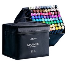 딜리마르크 펜세트 48색 어린이 수채색 펜 듀얼 애니매틱 유성 속건, [애니메이션 계열] 24색 무사은품