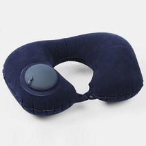 여행용목쿠션 펌핑 에어 휴대용목베개 차량용 기차 사무실목, 그레이