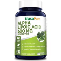 NusaPure Nusapure 알파리포산 600mg 180캡슐, 180개, 1개