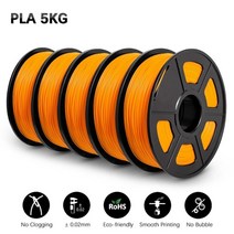 3D프린터 필라멘트 pla 필라멘트 3d 프린터 pla pluspetgsilk for, pla orange 5kg_CHINA