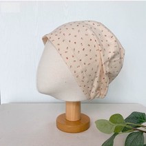 크림 면 기본 비니 항암 모자 두건 봄 여름 간절기 실내 수면