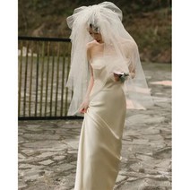 웨딩베일 셀프웨딩 브라이덜샤워 소품 신부 머리 장식 진주 라인석 멀티 레이어 빈티지 웨딩 드레스 사진, 01 60-80cm