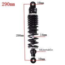 오토바이 혼다 야마하 가와사키 스즈키 용 1 pcs 블랙 270mm-360mm 리어 에어 조절 식 쇼크 업소버 리어 서스펜션, 290mm 블랙 라운드, 1개