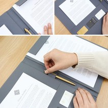 부동산 회사 계약서 서류 A4사이즈 결재판 클립메뉴판, 블랙