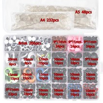 검은 플라스틱 안구 인형 액세서리 장난감 8mm 10mm 12mm 재미있는 DIY 눈 동물 100 개, [07] 830pcs colorful