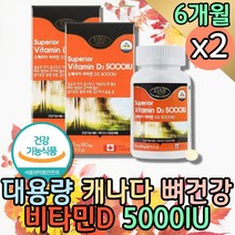 지용성 비타민 D 5000IU VITAMIND3 뼈에좋은 영양제 캐나다 고함량 뼈건강 골다공증 에좋은 비타민 캐나다 식약처인증 프리미엄 고함량 연질캡슐 하루 권장량 비타민디3 성인 중년