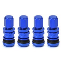 타이어 밸브캡 PQY - Universal 4 Volk 레이싱 단조 알루미늄 밸브 스템 캡 휠 림 PQY-WR11, 08 Blue Without Logo