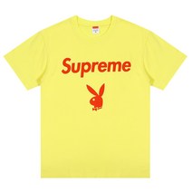 슈프림 로고 프린팅 S~XXL 남여공용 반팔티 토끼