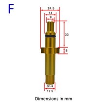 세차압축분무기 세차폼건 고압축분사기 금속 어댑터 foam 노즐 foam generator foam gun high pressure washer soap foamer for, F