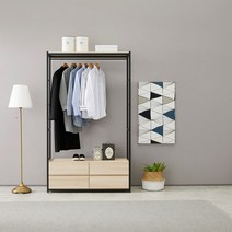 코그모 드레스룸 맞춤 1단 행거 2단 서랍장 1200 (착불), 단품