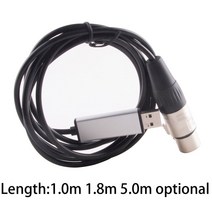 FTDI FT232RL USB TO DMX512 DMX 512 컨트롤러 RS485 동글 인터페이스 어댑터 변환기 케이블 Freestyler Li, 01 Black_02 1.8M