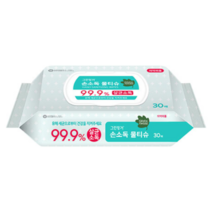 그린핑거 손소독 물티슈 30매 x 1팩 항균티슈 살균티슈 향균티슈 청소용 차량용 (캡형)